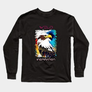 Eagle Wild Nature Animal Colors Art Painting Long Sleeve T-Shirt